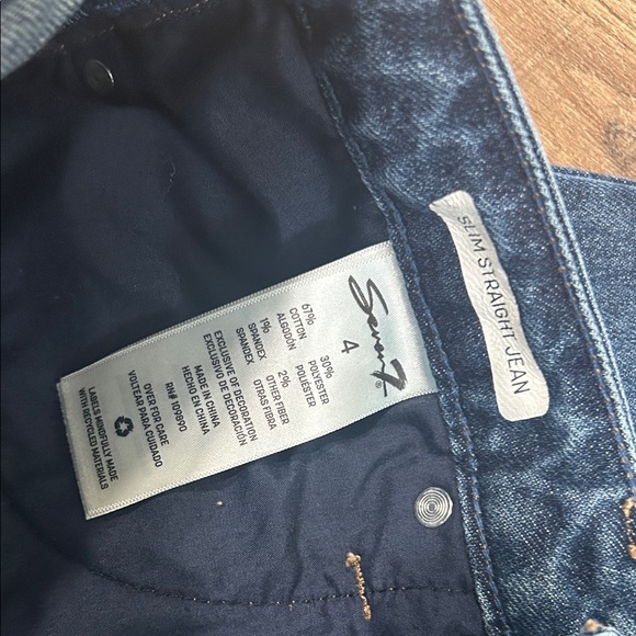 Seven7 Dark Blue Straight Leg Women's Jeans - Picture 3 of 7